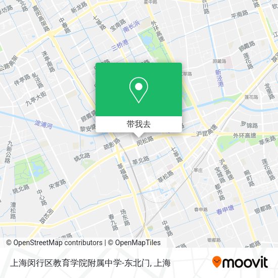 上海闵行区教育学院附属中学-东北门地图