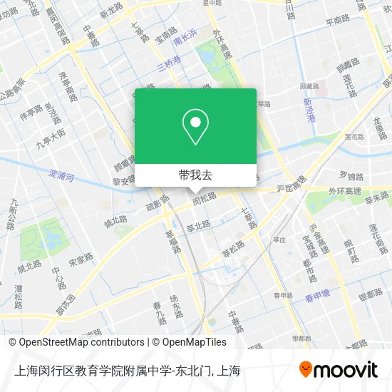上海闵行区教育学院附属中学-东北门地图