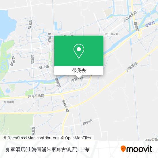 如家酒店(上海青浦朱家角古镇店)地图