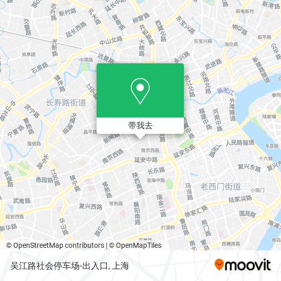 吴江路社会停车场-出入口地图