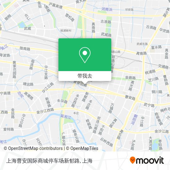 上海曹安国际商城停车场新郁路地图