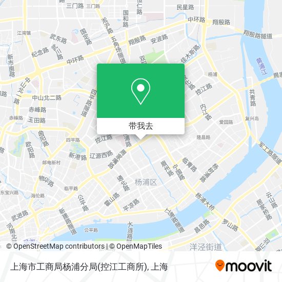 上海市工商局杨浦分局(控江工商所)地图