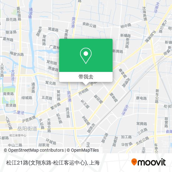松江21路(文翔东路-松江客运中心)地图