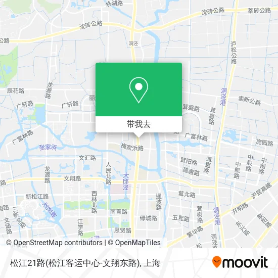 松江21路(松江客运中心-文翔东路)地图