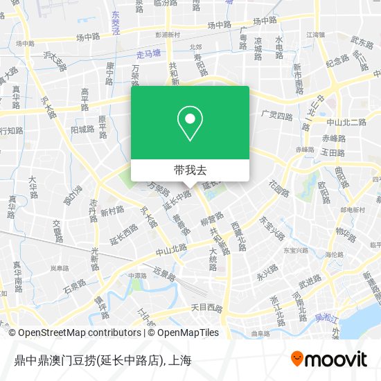 鼎中鼎澳门豆捞(延长中路店)地图