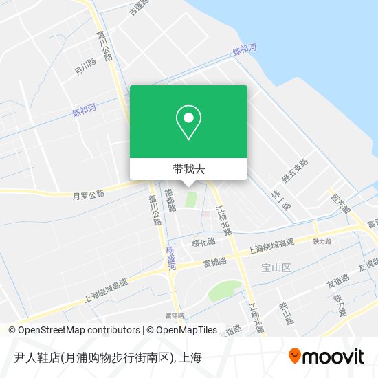尹人鞋店(月浦购物步行街南区)地图