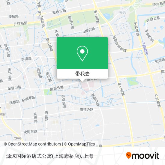 源涞国际酒店式公寓(上海康桥店)地图