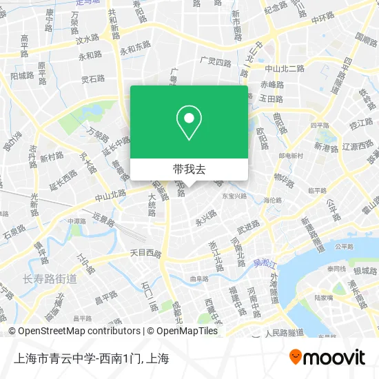 上海市青云中学-西南1门地图