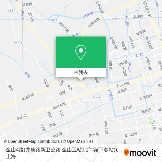 金山4路(龙航路新卫公路-金山卫站北广场(下客站))地图