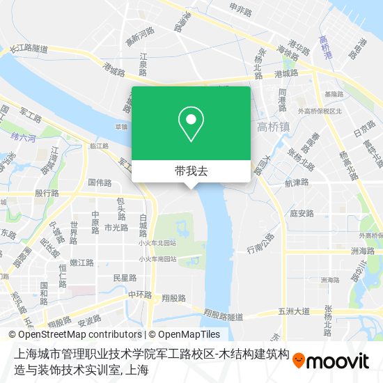 上海城市管理职业技术学院军工路校区-木结构建筑构造与装饰技术实训室地图