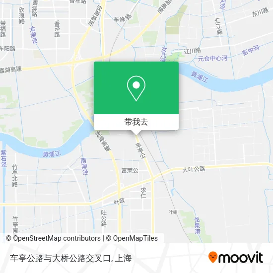 车亭公路与大桥公路交叉口地图
