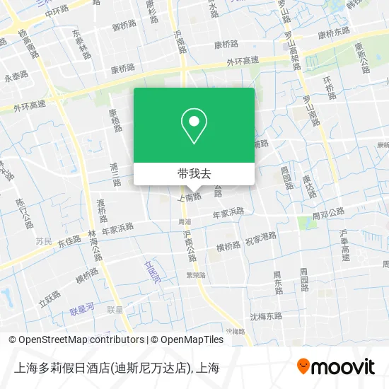 上海多莉假日酒店(迪斯尼万达店)地图