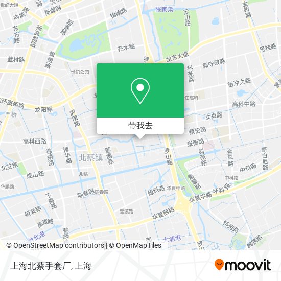 上海北蔡手套厂地图