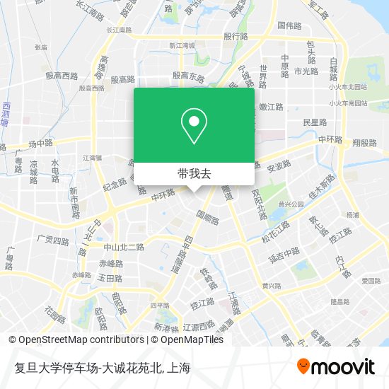 复旦大学停车场-大诚花苑北地图