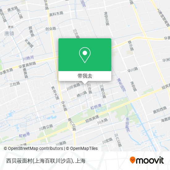 西贝莜面村(上海百联川沙店)地图