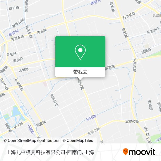 上海九申模具科技有限公司-西南门地图