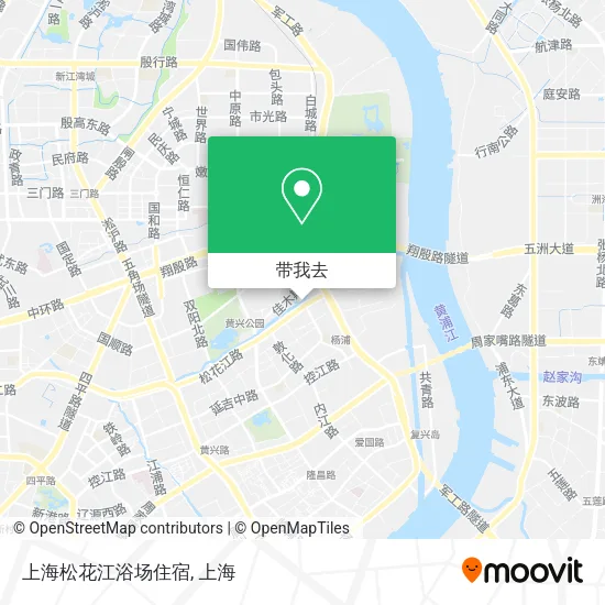 上海松花江浴场住宿地图