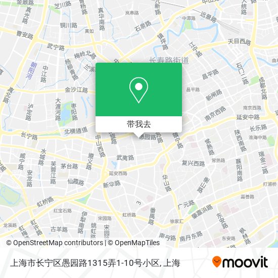 上海市长宁区愚园路1315弄1-10号小区地图