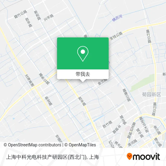 上海中科光电科技产研园区(西北门)地图
