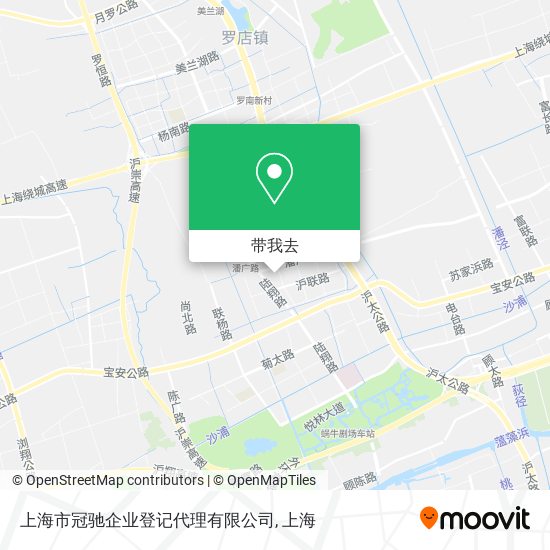 上海市冠驰企业登记代理有限公司地图