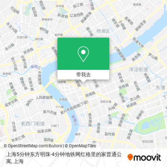 上海5分钟东方明珠·4分钟地铁网红格里的家普通公寓地图