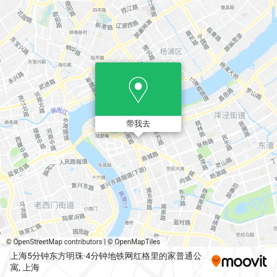 上海5分钟东方明珠·4分钟地铁网红格里的家普通公寓地图
