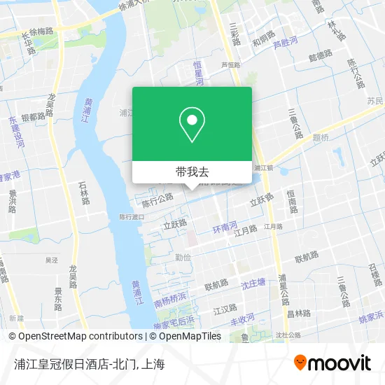 浦江皇冠假日酒店-北门地图