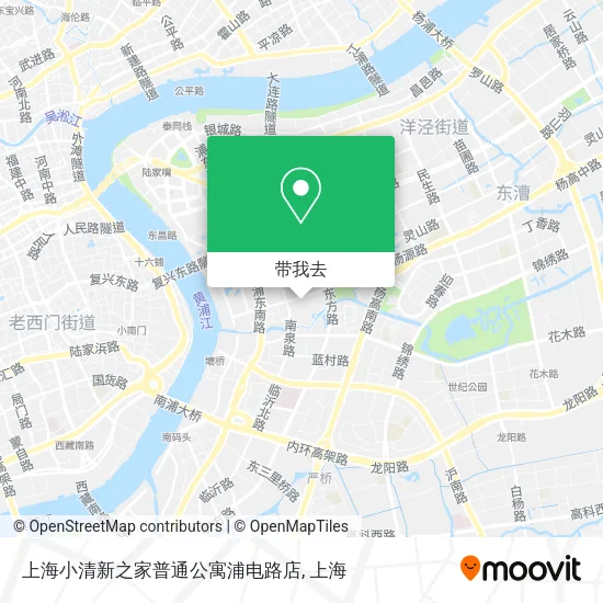 上海小清新之家普通公寓浦电路店地图
