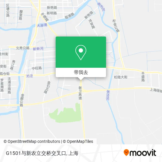 G1501与新农立交桥交叉口地图