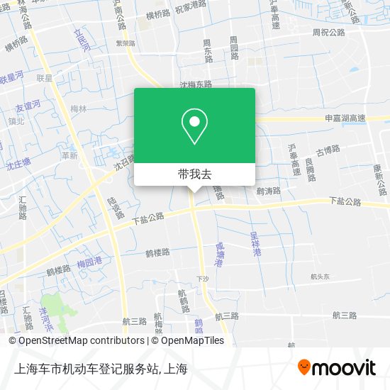 上海车市机动车登记服务站地图