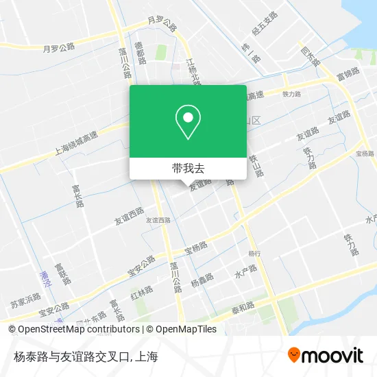 杨泰路与友谊路交叉口地图