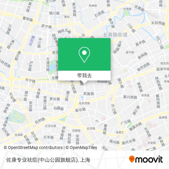 佐康专业祛痘(中山公园旗舰店)地图