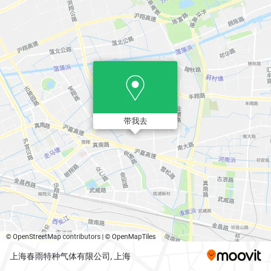 上海春雨特种气体有限公司地图