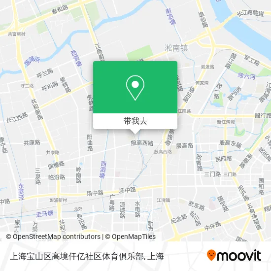 上海宝山区高境仟亿社区体育俱乐部地图