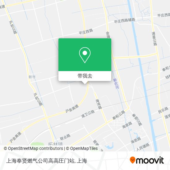 上海奉贤燃气公司高高圧门站地图