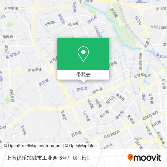 上海优乐加城市工业园-5号厂房地图