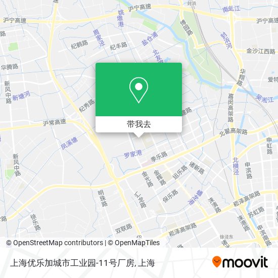 上海优乐加城市工业园-11号厂房地图