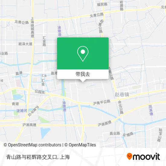 青山路与崧辉路交叉口地图