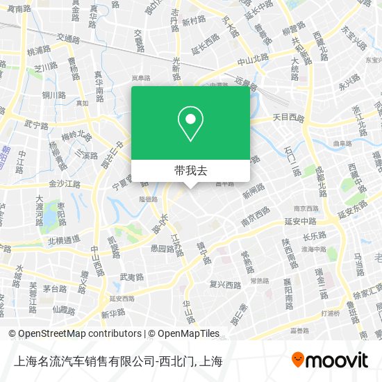 上海名流汽车销售有限公司-西北门地图