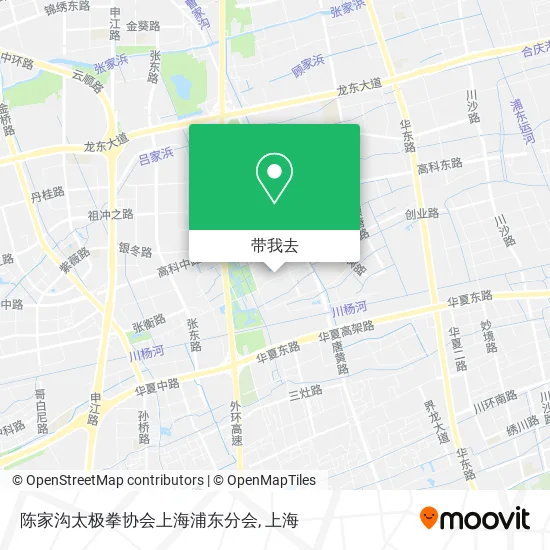 陈家沟太极拳协会上海浦东分会地图