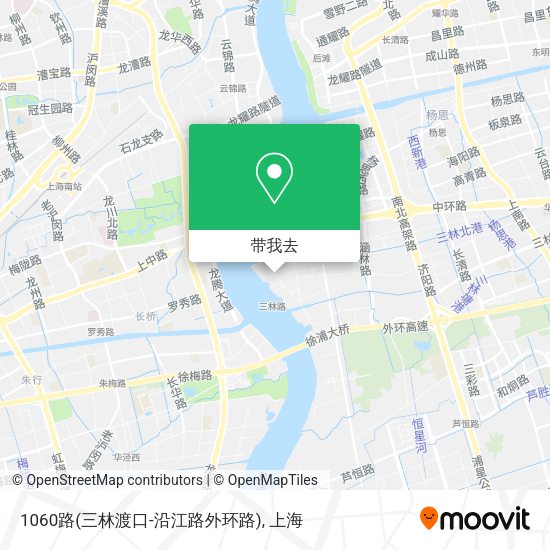 1060路(三林渡口-沿江路外环路)地图