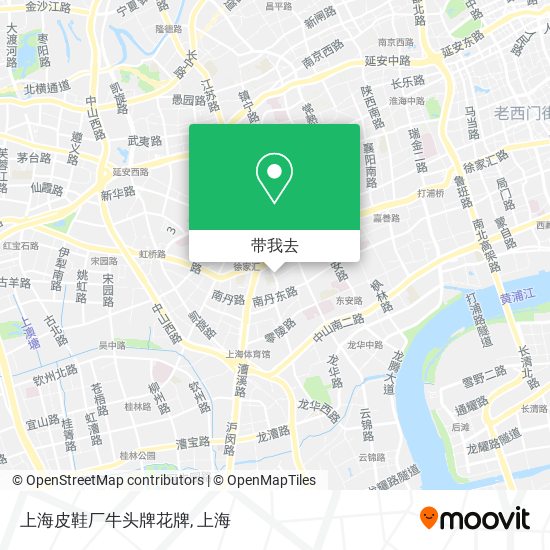 上海皮鞋厂牛头牌花牌地图