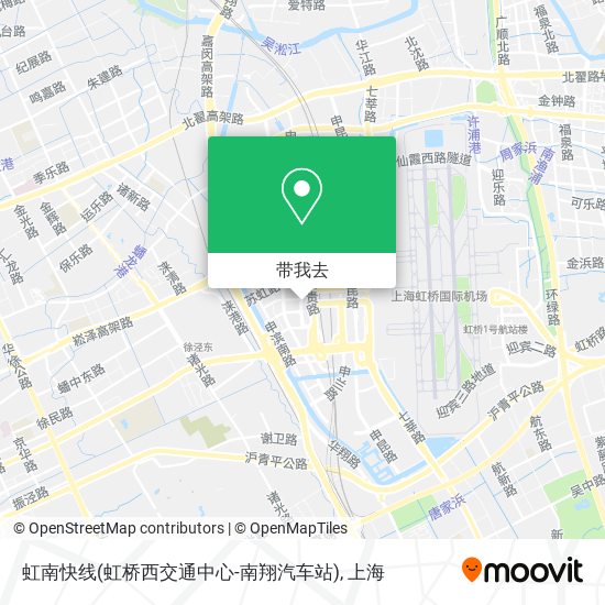 虹南快线(虹桥西交通中心-南翔汽车站)地图