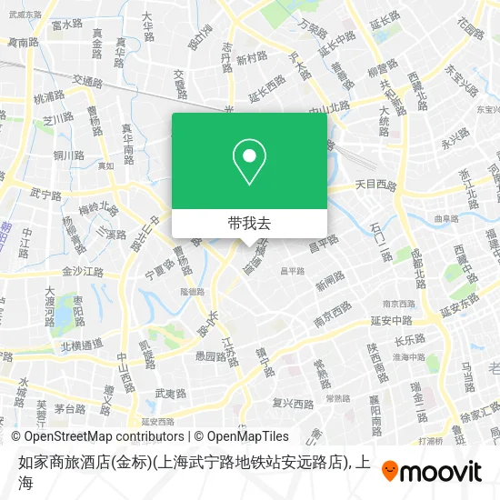 如家商旅酒店(金标)(上海武宁路地铁站安远路店)地图