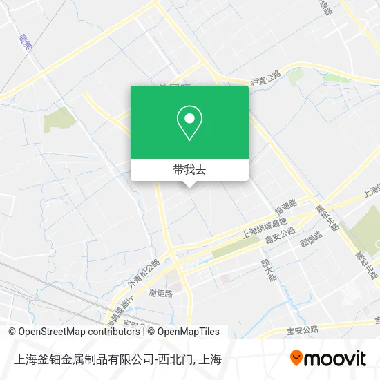 上海釜钿金属制品有限公司-西北门地图