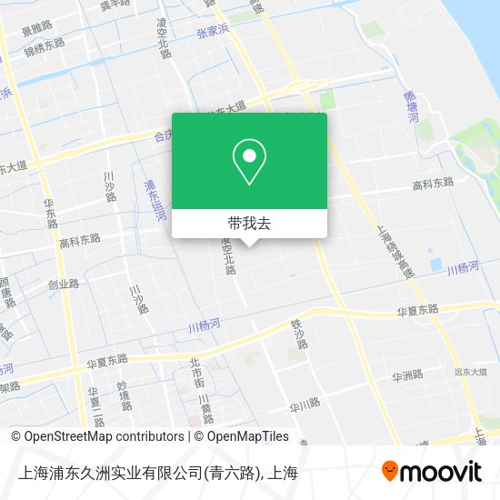 上海浦东久洲实业有限公司(青六路)地图