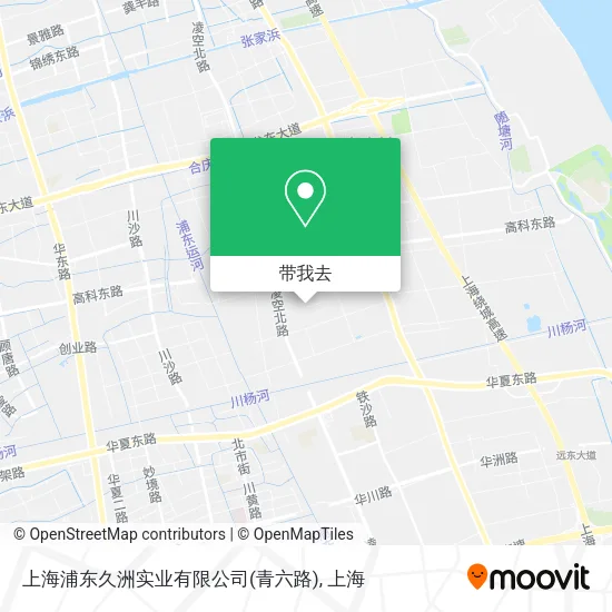 上海浦东久洲实业有限公司(青六路)地图