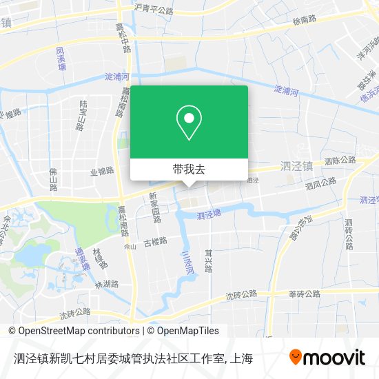 泗泾镇新凯七村居委城管执法社区工作室地图