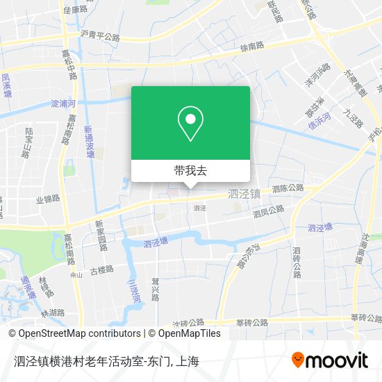 泗泾镇横港村老年活动室-东门地图