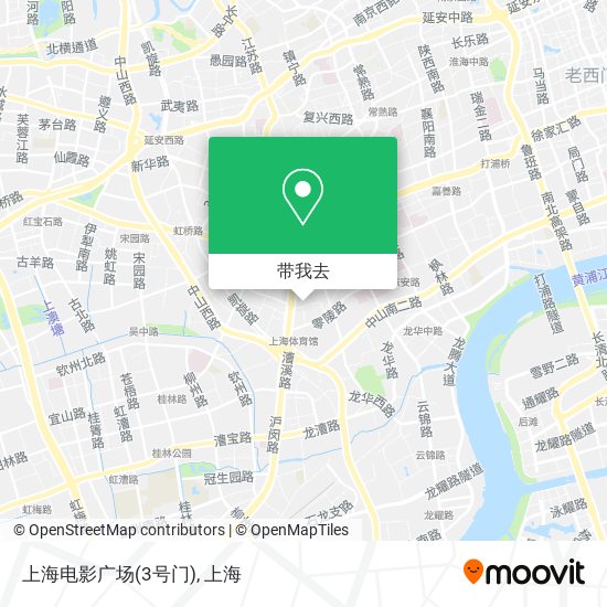 上海电影广场(3号门)地图